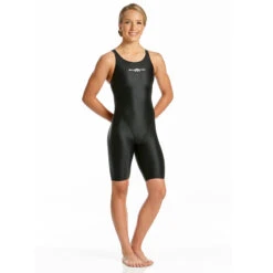 Amanzi - Acceler8 Black Girls Kneelength Swimsuit 11 Amanzi - Acceler8 Black Girls Kneelength Swimsuit -Swim Wave Shop amanzi acceler8 black kneelength 5