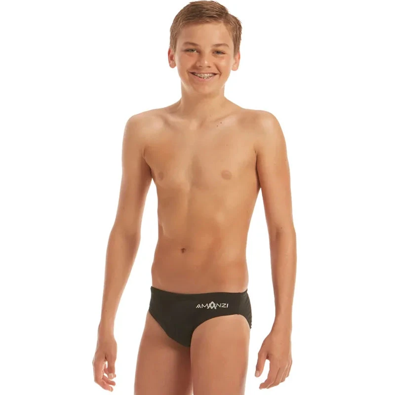 Amanzi - Jet Black Boys Briefs 4 Amanzi - Jet Black Boys Briefs - Image 4