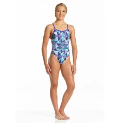 Amanzi - Purple Plaid Girls One Piece Swimsuit -Swim Wave Shop amanzi purple plaid girls one piece swimsuit 4