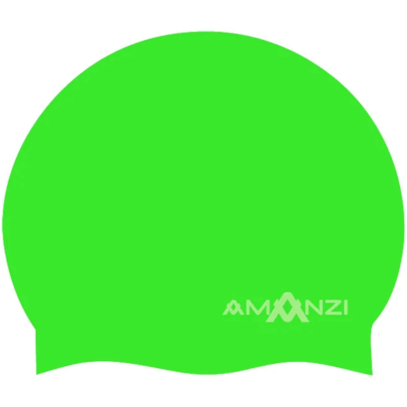 Amanzi - Signature Neon Green Swim Cap 1 Amanzi - Signature Neon Green Swim Cap