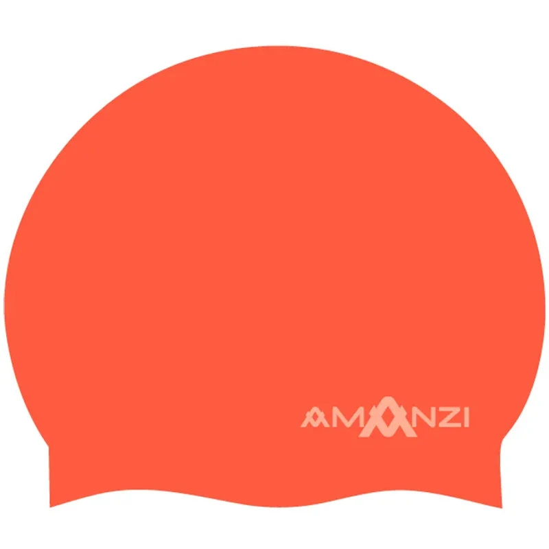 Amanzi - Signature Neon Orange Swim Cap 1 Amanzi - Signature Neon Orange Swim Cap