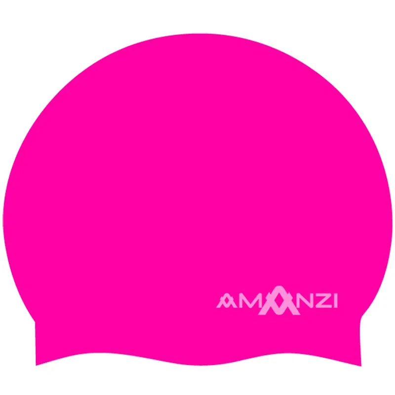 Amanzi - Signature Neon Pink Swim Cap 1 Amanzi - Signature Neon Pink Swim Cap