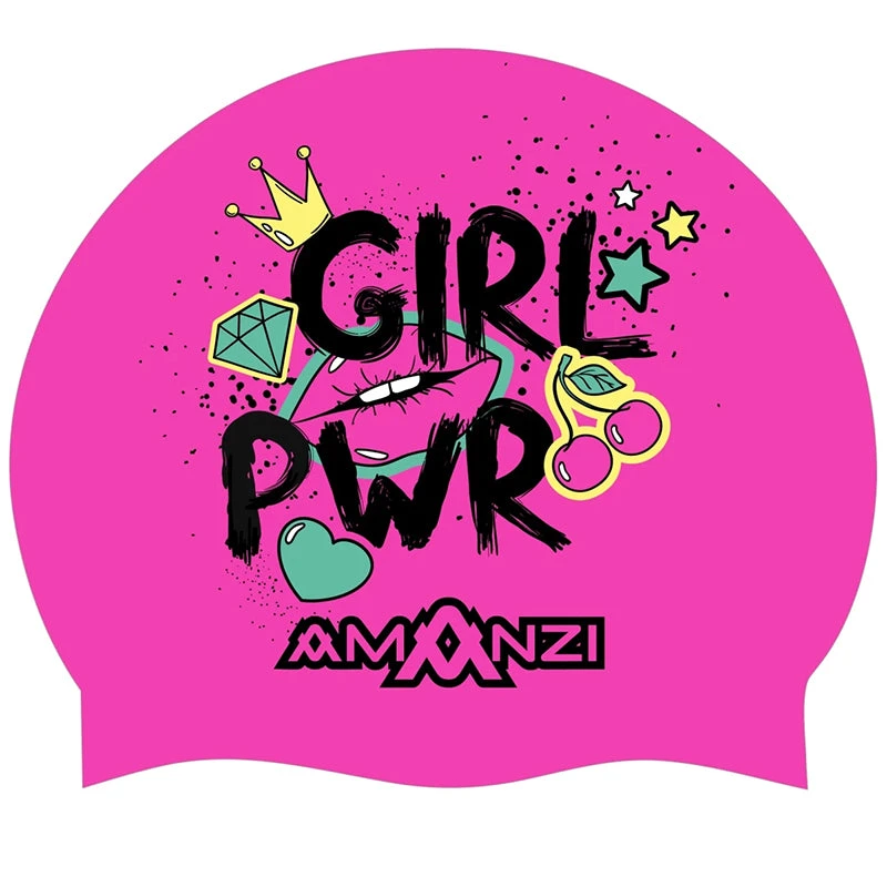Amanzi - Girl Power Swim Hat 1 Amanzi - Girl Power Swim Hat